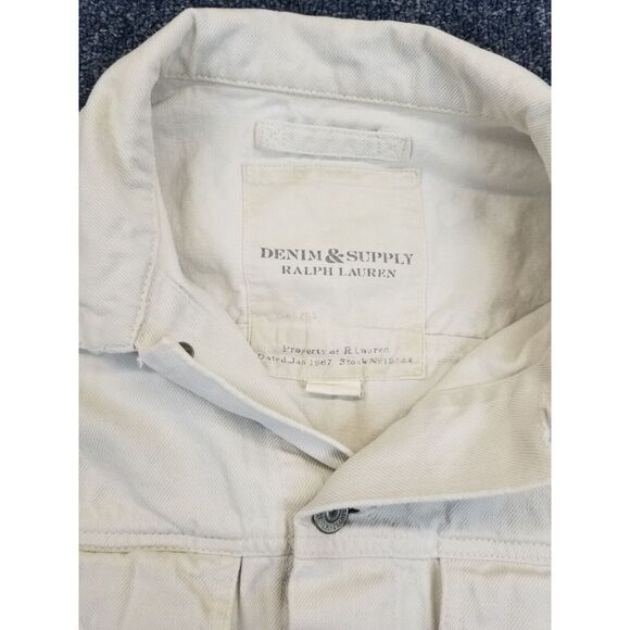 Ralph Lauren Denim & Supply Jacket Size M White Denim American Eagle Embroidered - Picture 6 of 16